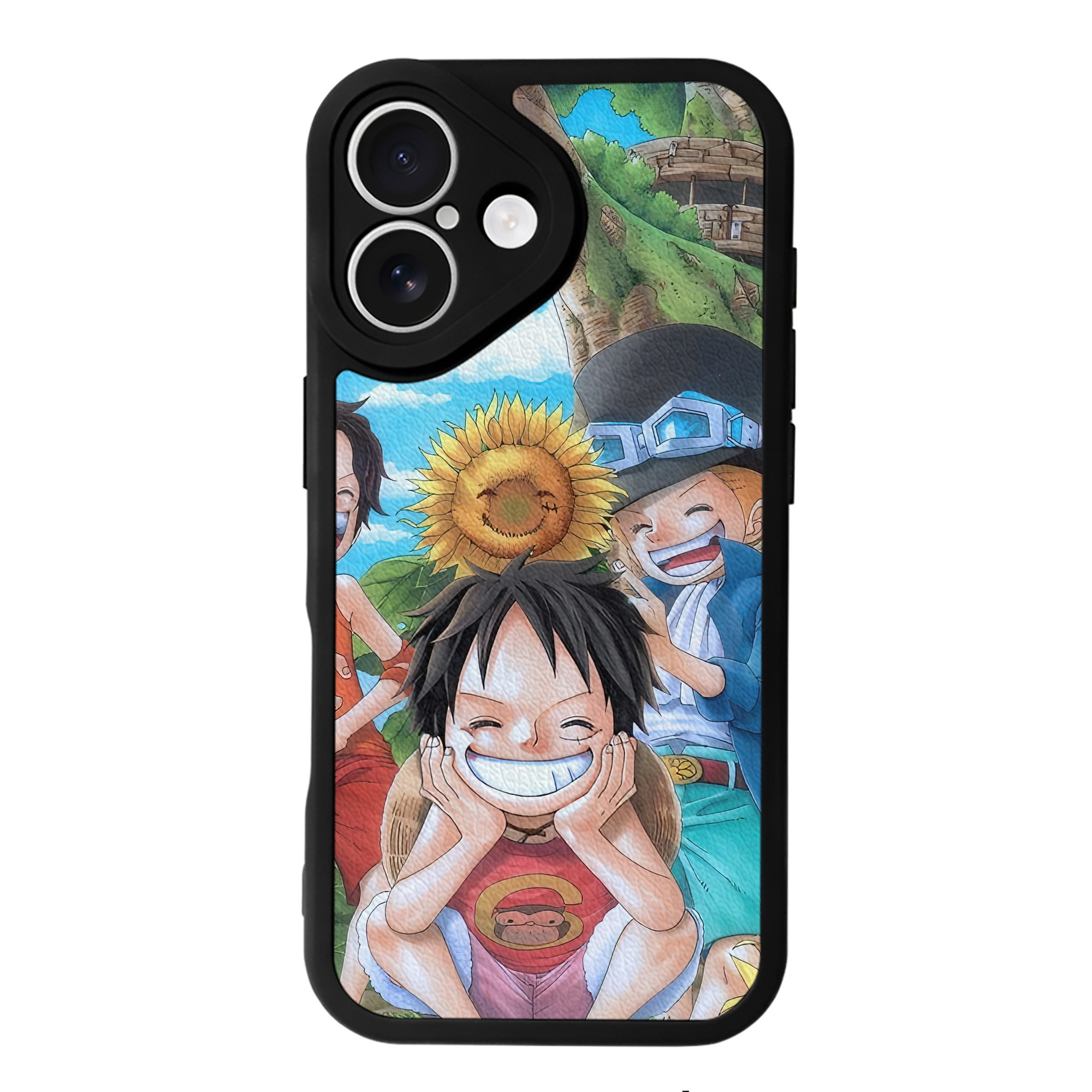 （画像用） ワンピース ONE PIECE 【iPhone 16シリーズ対応】シリコンスマホケース（レザー調） 材質：シリコン